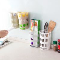 Multipurpose Wall-mounted Garbage Bags Holder Plastic Bag Container Storage Box Sundries Rack Kitchen Tableware Organizer