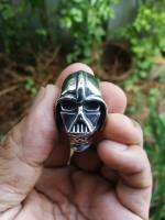 หัวเครื่องประดับ หัวสร้อย, titanium stainless steel, Darth Vader magnetic clasp รู 8mm (รูไม่ทะลุข้างในเป็นแม่เหล็ก) DIY