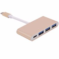 ☋✱❡ Aluminum USB Type C HUB Multiport Adapter Converter with 3 USB 3.0 Ports and 1 USB-C Female Power Delivery Port for Charging