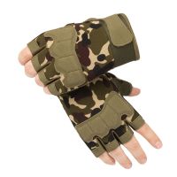 Sport Cycling Half Finger Gloves Anti Slip Outdoor Tactical Gloves Anti shock Shooting Cut Proof Hand Protective Fitness Gloves