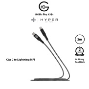 Cáp C To Lightning HyperDrive 2M HD-CLB523 20 30W MFI Dành Cho iPhone iPad