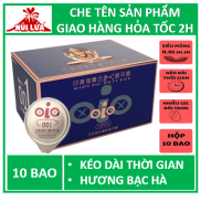 Bao cao su siêu mỏng OIO 001 Xanh Bạc Hà, nhiều gel bôi trơn