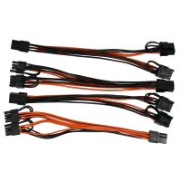 4Pcs 18AWG PCI-E 6Pin To Dual 8Pin Y-Splitter Extension Cable PCIE 6 Pin To Dual 6+2 Pin Power Cable for GPU Mining,20Cm