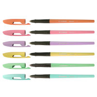 STABILO สตาบิโล Re-Liner Pastel ปากกาลูกลื่นเจล ปากกา หมึกดำ หัวปากกา Fine 0.38 mm. 6 สีสีละ 1 ด้าม