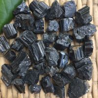 Natural Black Tourmaline Rough Crystal Pillar Crushed Stone Gemstone Collectibles Rough Rock Mineral Specimen Healing Stone Home