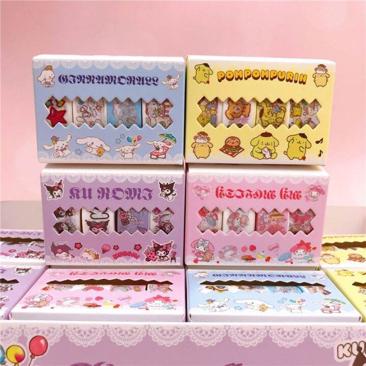 ใหม่-sanrio-kuromi-สติกเกอร์คู่มือสติกเกอร์น่ารักวัสดุตกแต่ง-diy-สาวสติ๊กเกอร์อุปกรณ์เครื่องเขียนนักเรียนขายส่ง