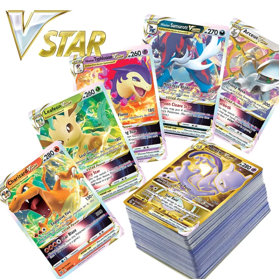 Pokemon Rainbow Cards Gold Foil Shiny Letter Vmax GX Energy