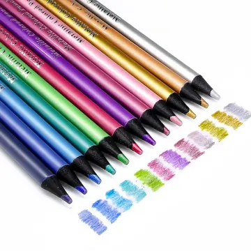 Brutfuner Metallic Pencils 50/12 Colors Color Pencil Set Soft