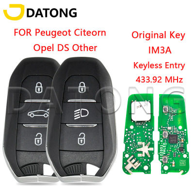Datong World รถรีโมทคอนลสำหรับ Datong Goet Citroen Opel DS IM3A A3M15 4A 433MHz Keyless Entry Proximity Smart Card