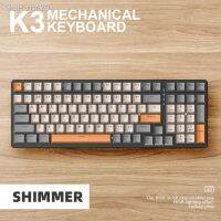 แฟชั่น☾K3 Rhe20 Teclado Mecânico Teclas Vermelho /Verde Interruptor Usb Prendido Teclados De Jogos Mecânicos Rgb Retroiluminação Tipo-C Keycap