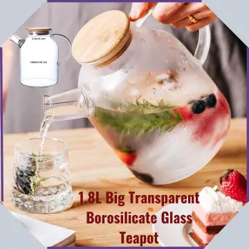 1l/1.8l Water Kettle With Lid Transparent Borosilicate Glass Teapot  Heat-resistant Clear Tea Pot Flower Tea Kettle Home Tools - Water Kettles -  AliExpress