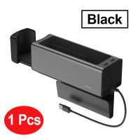 Baseus Metal Car Seat Gap Organizer Auto Seat Storage Box Pocket For Wallet Coins Keys Card Cup Phone Holder With Dual USB Ports