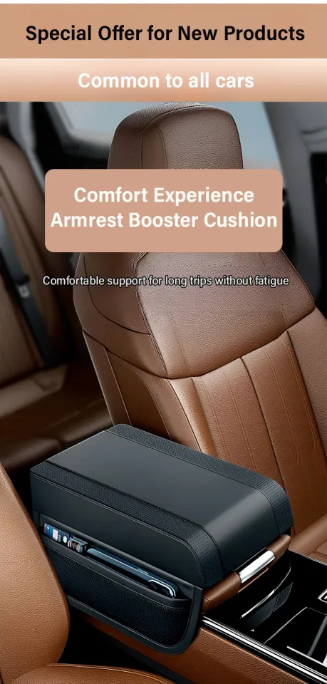 Lonice Store Car Universal Armrest Booster Cushion Car armrest box booster  pad