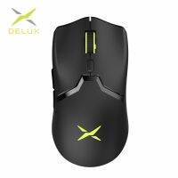 Delux M800 RGB 2.4Ghz Wireless Gaming Mouse Dual Mode 16000 DPI Lightweight Ergonomic 1000Hz Mice with Soft rope Cable