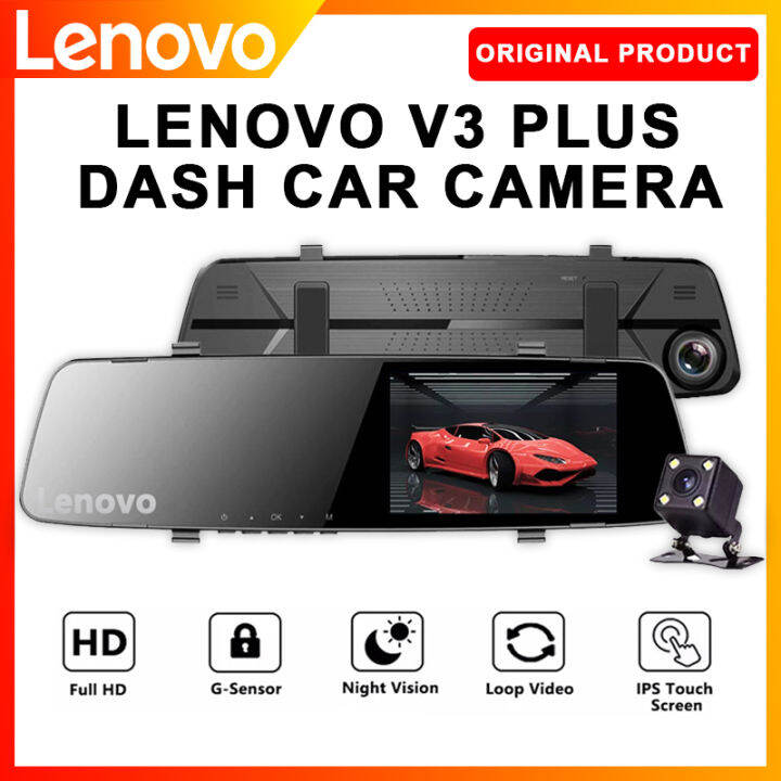 LENOVO V3 PLUS 1080P ORIGINAL DASH CAM 4.3 INCH IPS REAR VIEW MIRROR