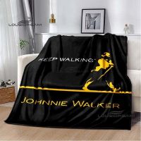 Johnnie Walker ผ้าห่มวิสกี้นุ่มและสบายสำหรับเตียงเด็กและผู้ใหญ่ห้องนอนห้องนั่งเล่นโซฟา Nap อบอุ่น