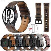 ۩ Retro Leather strap for Samsung Galaxy watch 4/classic/5/5 pro/Active 2 40mm 44mm 20mm 22mm bracelet Huawei Gt 3-pro-2-2e band