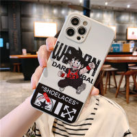 【Hot sales】 อะนิเมะ Luffy สำหรับ Apple 13 เคสศัพท์ 12ProMax โกคู x11 ของเหลวขอบตรง xs ซิลิโคน