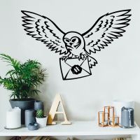 Owl Potter Bird Envelope Wall Sticker Potter Harr  Anime Movie Inspiral Quote Wall Decal Bedroom Kids Room Vinyl Decor Wall Stickers  Decals