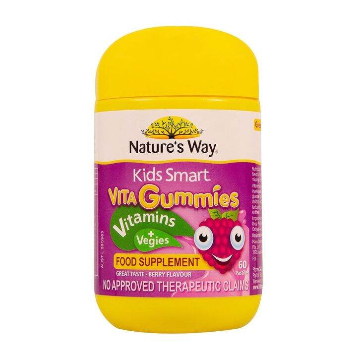 Nature's Way Kids Smart Vitagummies Vitamins + Veggies 60s - Berry ...