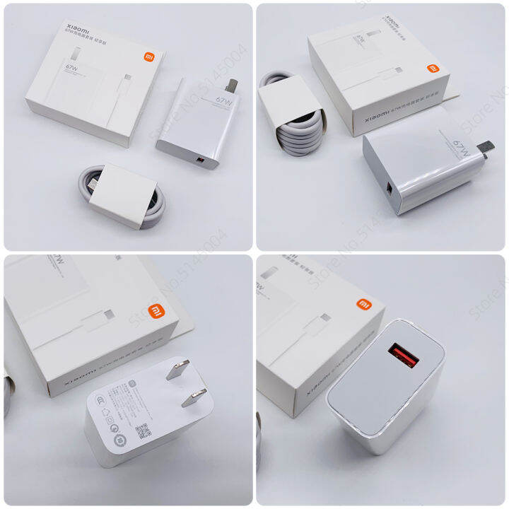 （HOT)Original Xiaomi 67W Fast Charge USB Type C Charger Quick Charger ...