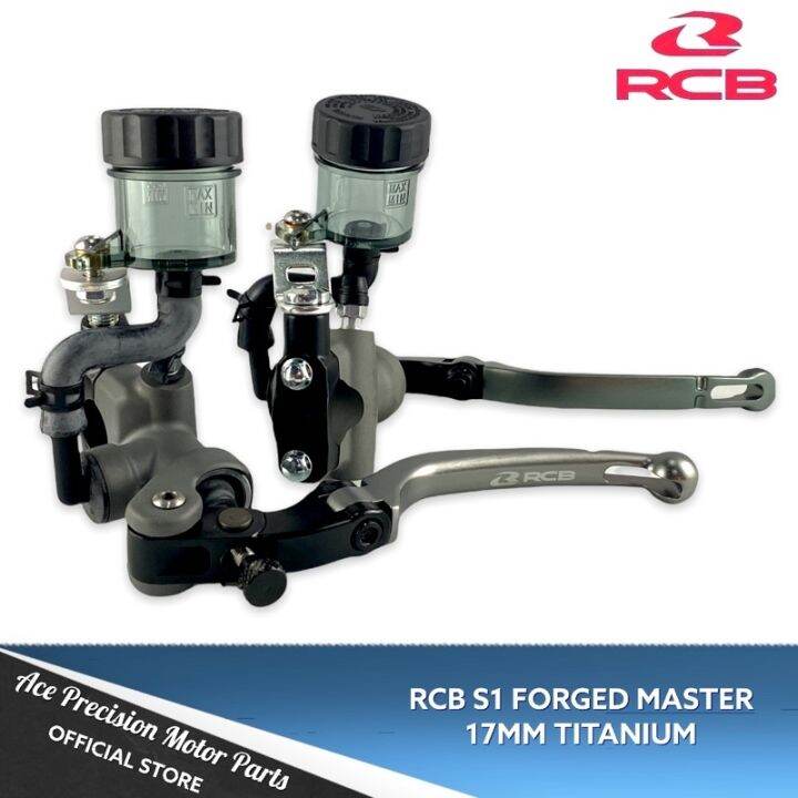 JAPAN RCB BRAKE/CLUTCH MASTER PUMP S1 SERIES FORGED TYPE 17MM TITANIUM ...