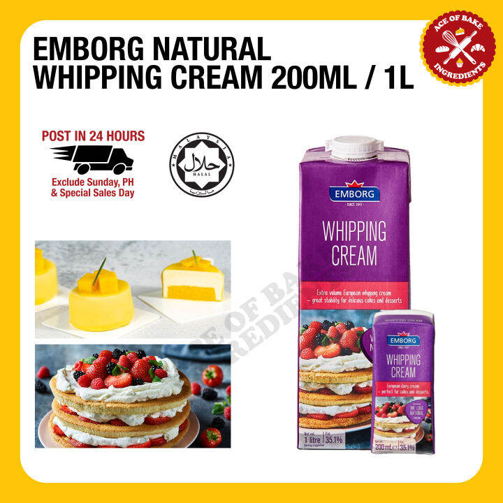Natural Whipping Cream 200ml / 1L Lazada