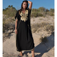 Plus Size Kaftan Tunic Beach Dress Swim Wear Bathing Suit Cover Up Women Summer Beachwear pareos Robe de plage sarongs