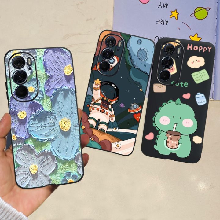 เคสสำหรับโมโตโรล่าขอบสีดำด้าน30กรอบสำหรับคนเพ้นท์ดอกไม้สำหรับเคส-edge30