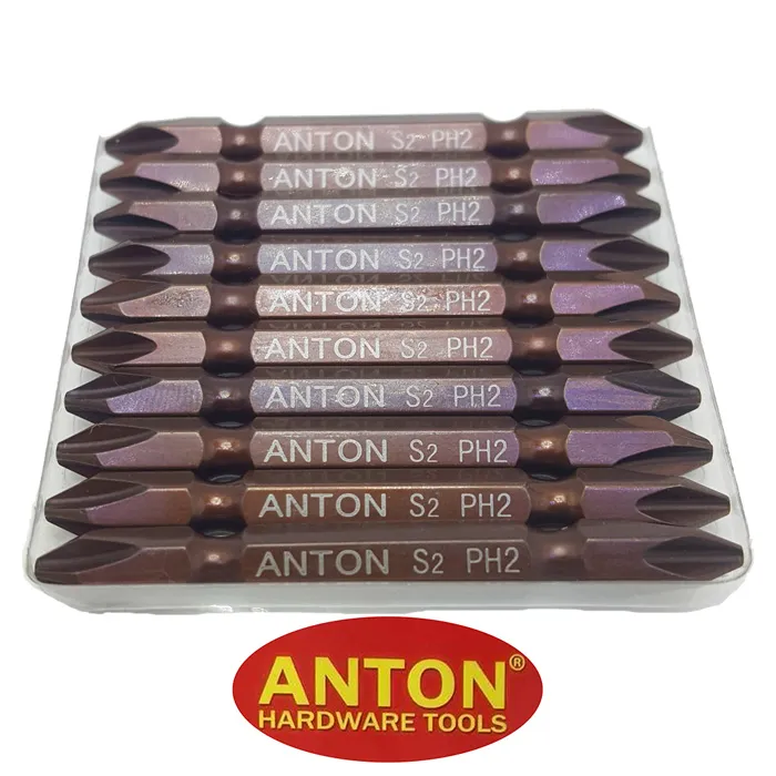 anton-ชุดดอกไขควงแฉก-เหล็ก-ph2-s2-10ดอก-ชุด