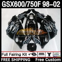 ตัวถังรถสำหรับ SUZUKI KATANA สีขาว GSXF 600 750 GSXF600 1998 1999 2000 2001 2002 66No 41 GSX750F GSXF750 98 99 00 01 02แฟริ่ง