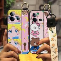 Cartoon Durable Phone Case For VIVO IQOO Neo8/Neo8 Pro Original TPU Wrist Strap Shockproof protective New Waterproof