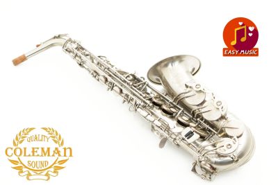 แซกโซโฟน Saxophone Alto Coleman CLC-554A Matt Nickel Sliver Plated