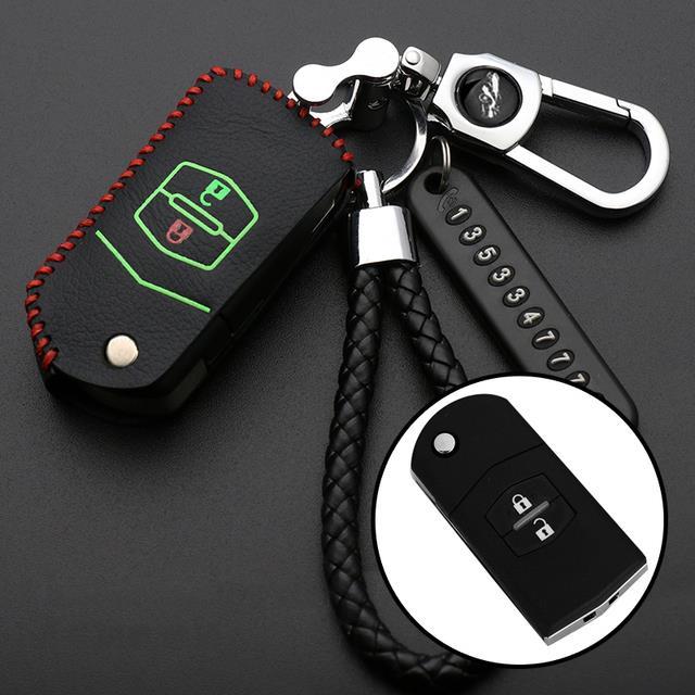 leather-car-key-case-shell-for-mazda-2-3-6-cx5-cx-7-cx-5-folding-remote-fob-cover-keychain-holder-protector-bag-auto-accessories