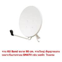 Mastersat หน้าจานดาวเทียม KU band OFFSET ขนาด 90 cm แบบขายึดผนัง (สีขาว)