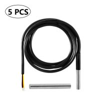 5pcs DS18B20 Temperature Sensor Temperature Probe Stainless Steel Package Waterproof