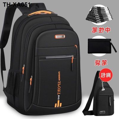 2023 new backpack man out bag multilayer 456 thickening of portable
