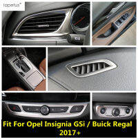 สแตนเลสภายในสำหรับ Opel เครื่องราชอิสริยาภรณ์ Gsibuick Regal 2017-2021เกียร์เปลี่ยน H Ead Light AC อากาศปกชุดตัดอุปกรณ์เสริม