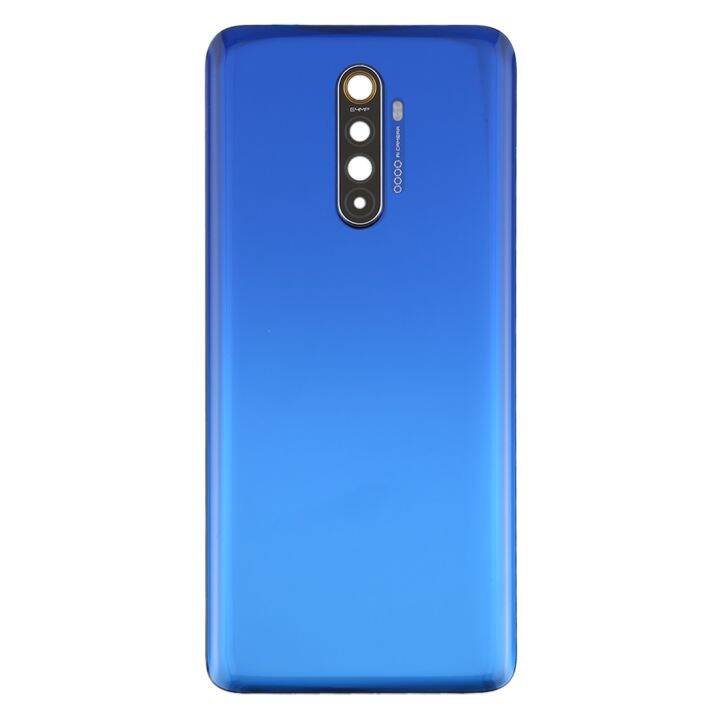 สำหรับ-oppo-realme-x2-pro-ฝาหลังเดิมพร้อมฝาครอบเลนส์กล้อง-สีฟ้า