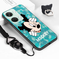 Casing Ponsel เคสสำหรับ OPPO Reno10 Pro + 5G OnePlus Nord 3 5G (แหวนใส่นิ้ว + เชือกเส้นเล็ก) กันกระแทกเคสนิ่มลายดอกไม้เป็ดเคสครอบโทรศัพท์ซิลิโคนสำหรับเด็กผู้หญิงเด็กผู้ชาย