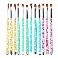 3Pcs/Set Nails Art Painting Brush For Manicure UV Gel Extension Builder Petal Flower Drawing Pen Nail Accessories Tools Artist Brushes Tools