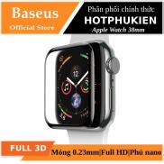 Miếng dán kính cường lực Full 3D BASEUS cho Apple Watch 38mm