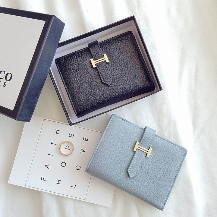 Genuine Leather Women's Luxury Design Coin Purse Fashion Short Money