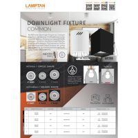 MP ส่งฟรี Lamptan โคมไฟดาวน์ไลท์ ติดลอย สีดำ 4 นิ้ว และ 6 นิ้ว รุ่น mon ทรงกลม