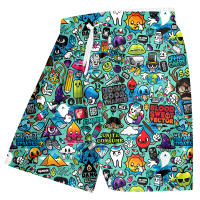 2023 newOGKB Mens Board Shorts Summer Casuals 3d Psychedelic Graffiti Printed Beach Men Short Pants Comfortable Streetwear Oversized