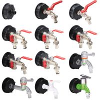 IBC Tote Adapter S60 Coarse Thread x 16mm 1/2 3/4 Water Tank Shut Off Ball Valve Garden Hose Tap Ton Barrel Faucet Connecter Valves