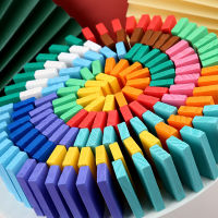 ไม้ Domino สี Sort Rainbow Wood Dominoes Building Blocks จิ๊กซอว์เกมของเล่นเด็ก Early การศึกษา Montessori ของขวัญ