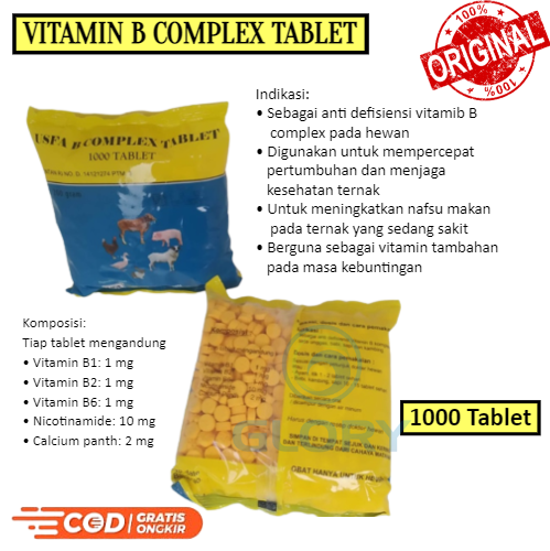 Obat Pil Vitamin B Complex Isi 1000 Untuk Menjadi Multivitamin ...