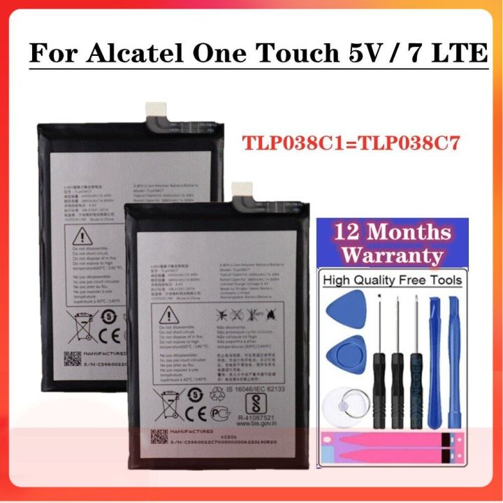 4000mah-tlp038c1-tlp038c7แบตเตอรี่สำหรับ-alcatel-one-touch-5v-ot-5060a-ot-5060d-alcatel-7-lte-ot-6062w-ot-6062-revvl-2-plus