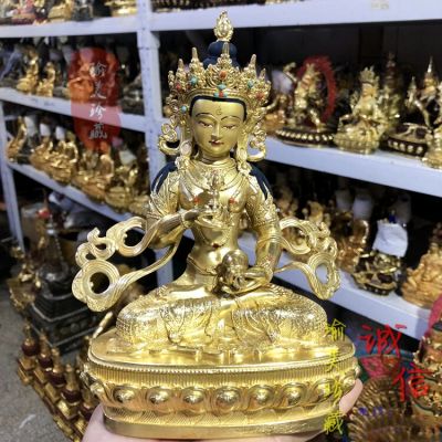 High Quality Products เกรดดีเยี่ยมด้านบนพระพุทธรูป Talisman # เอเชียตะวันออกเฉียงใต้ประเทศไทย Golden พุทธ Vajra ระฆังโบสถ์ Vajrasattva รูปปั้นพระพุทธรูปทิเบต